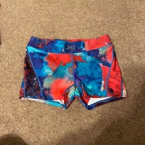 multi coloured athletic shorts